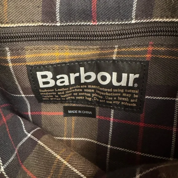 Barbour Waxed Leather Canvas Messenger/Mail Bag - Picture 9 of 14